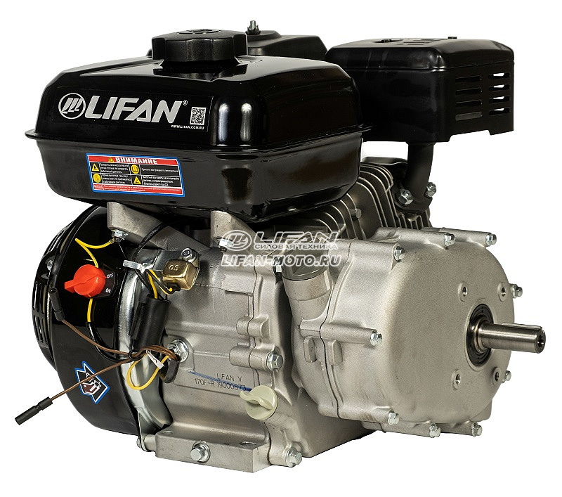 Двигатель Lifan 170F-R, вал Ø20мм, катушка 7 Ампер
