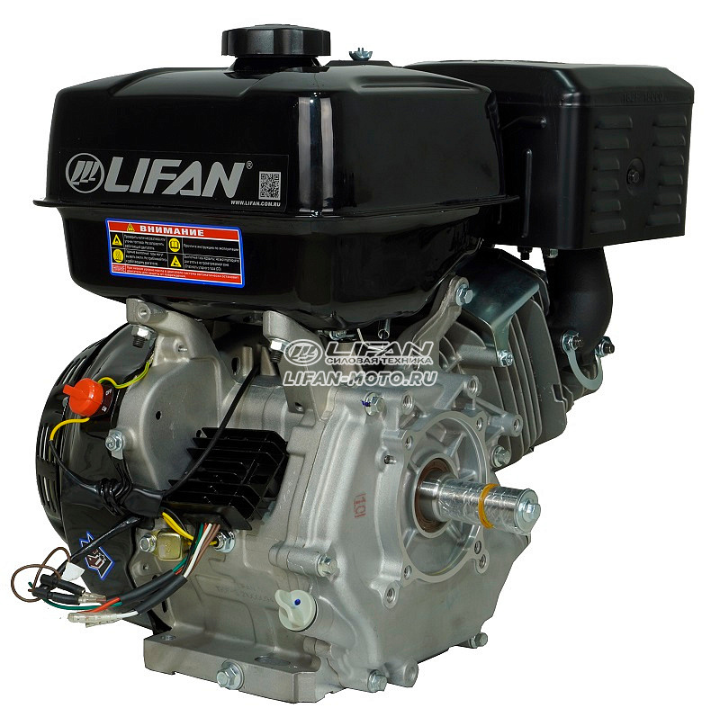 Двигатель Lifan 190F-S Sport, вал Ø25мм, катушка 11 Ампер